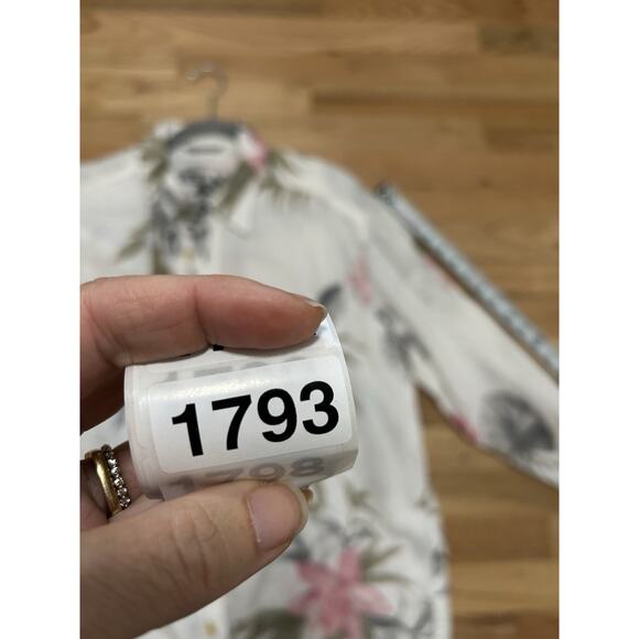 NWT Tommy Bahama Linen Long Sleeve Button Front Shirt Orchid Floral Mens Size L - Picture 10 of 10